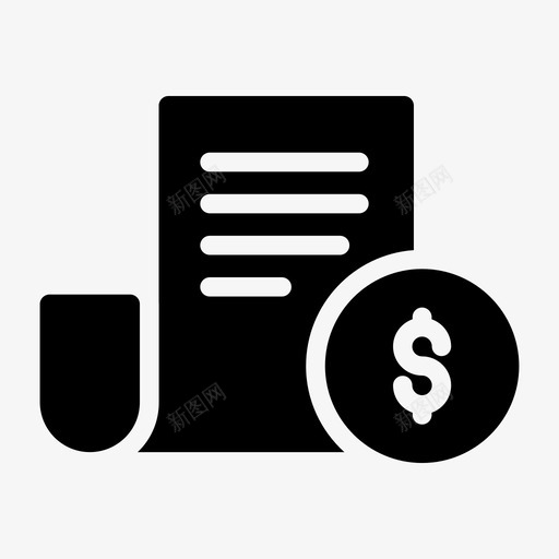 单据发票收据svg_新图网 https://ixintu.com 单据 发票 收据 单张 数字 营销 字形