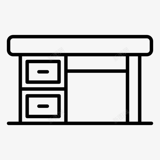 电脑桌办公家具学校桌子svg_新图网 https://ixintu.com 电脑桌 图标 向量 建筑物 室内 学生 办公 场所 工作场 工作 桌子