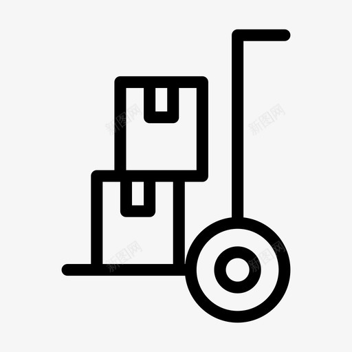 推车箱子纸箱svg_新图网 https://ixintu.com 推车 箱子 纸箱 交货 包装 电子商务 字形