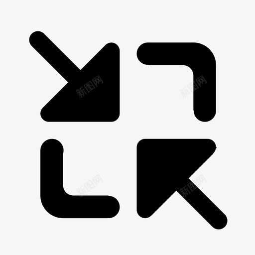 面型图标收起全屏svg_新图网 https://ixintu.com 面型 图标 收起 全屏
