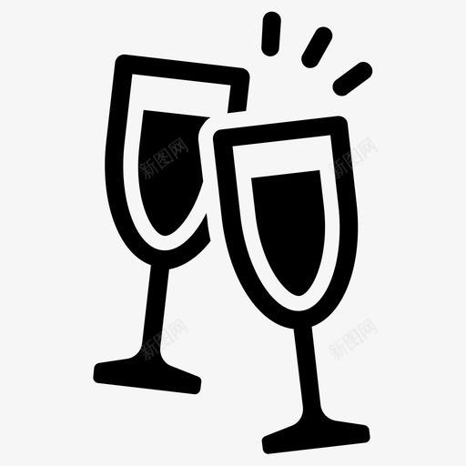 祝酒喝酒庆祝svg_新图网 https://ixintu.com 喝酒 祝酒 庆祝 干杯