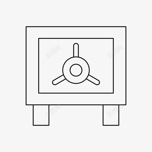 保险库储物柜保险箱svg_新图网 https://ixintu.com 保险箱 保险 库储 物柜 保安 仓库 细线