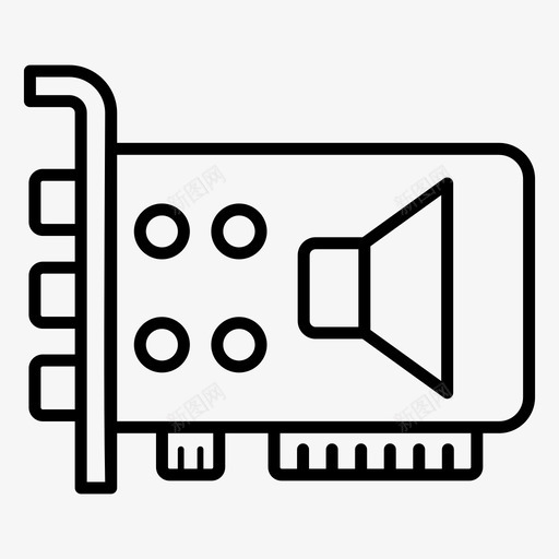 声卡电子卡lan卡svg_新图网 https://ixintu.com 声卡 电子 卡卡 电脑硬件 向量 图标