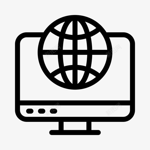 屏幕浏览器internet联机svg_新图网 https://ixintu.com 屏幕 浏览器 联机 业务 办公 线图 图示