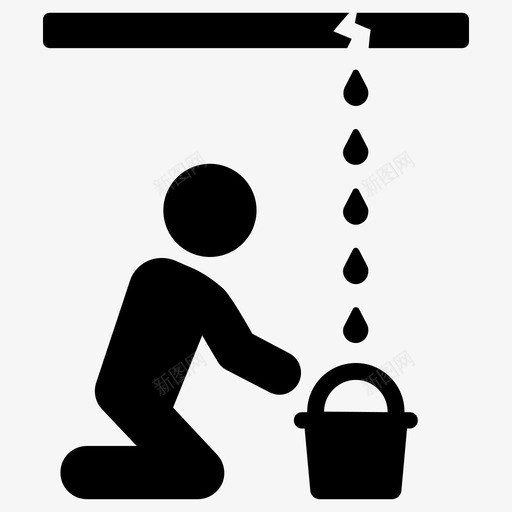 漏水屋顶水损坏svg_新图网 https://ixintu.com 漏水 屋顶 损坏 滴水