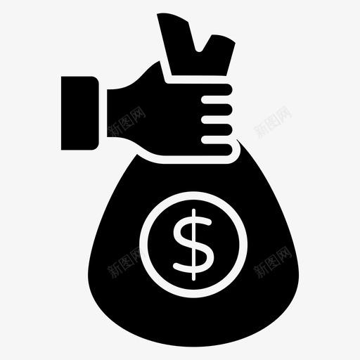 存款金融钱袋svg_新图网 https://ixintu.com 金融 钱袋 存款 财富 一套 商业 坚实 图标
