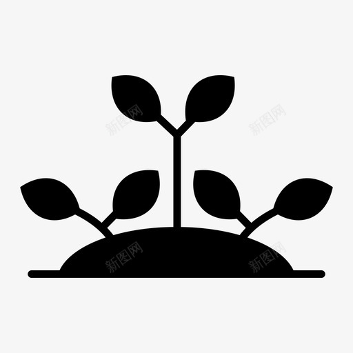 园艺农业发芽svg_新图网 https://ixintu.com 农业 园艺 发芽 植物 生长 字形 矢量 矢量图 图标