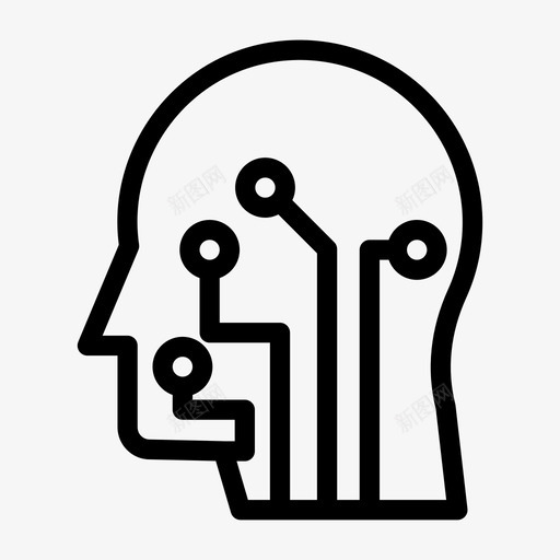 人工智能机器人电子学技术svg_新图网 https://ixintu.com 人工智能 机器人 电子学 技术 电子线 字形