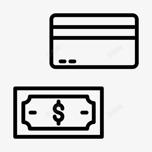 货币卡信用卡svg_新图网 https://ixintu.com 货币 币卡 信用卡 借记卡 美元 购物 电子商务 字形