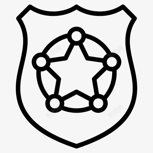 警察之星徽章成就徽章军事徽章svg_新图网 https://ixintu.com 徽章 警察 之星 成就 军事 质量 等级 判例 法律 向量 图标