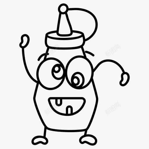 番茄酱瓶塑料瓶番茄酱svg_新图网 https://ixintu.com 番茄酱 塑料瓶 一套 搞笑 小吃 矢量 矢量图 图标