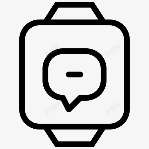 智能手表聊天室计算机svg_新图网 https://ixintu.com 智能 手表 聊天室 计算机 设备 电子产品 常规 线路