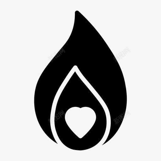 爱的火焰火喜欢svg_新图网 https://ixintu.com 爱的 火焰 浪漫 焰火 喜欢 线雕文