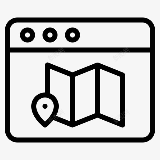 地图页浏览器位置svg_新图网 https://ixintu.com 地图 网页 浏览器 位置