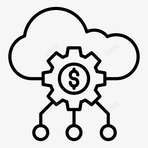 金融科技云云计算云配置svg_新图网 https://ixintu.com 金融 科技 云云 云计算 配置 托管 技术 向量 图标