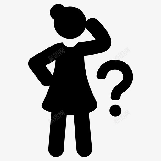 怀疑犹豫不确定svg_新图网 https://ixintu.com 不确定 怀疑 犹豫 自我 审问