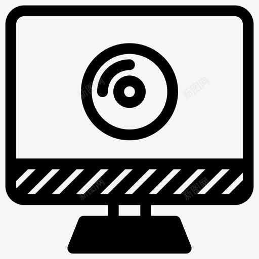 桌面监控屏磁盘液晶显示器svg_新图网 https://ixintu.com 桌面 监控 磁盘 液晶 液晶显示 显示器 媒体播放器