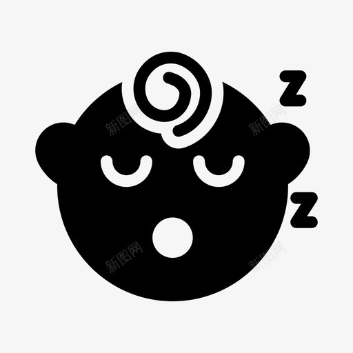 熟睡的宝宝孩子脸svg_新图网 https://ixintu.com 熟睡 宝宝 孩子 婴儿 玩具 字形