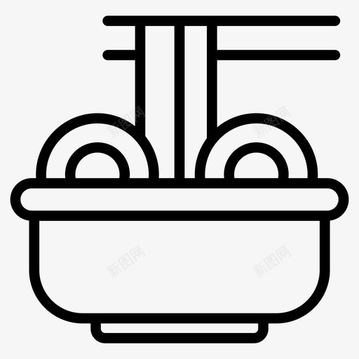 面条碗筷子菜svg_新图网 https://ixintu.com 面条 碗面 碗筷 筷子 菜饭 食物 字形