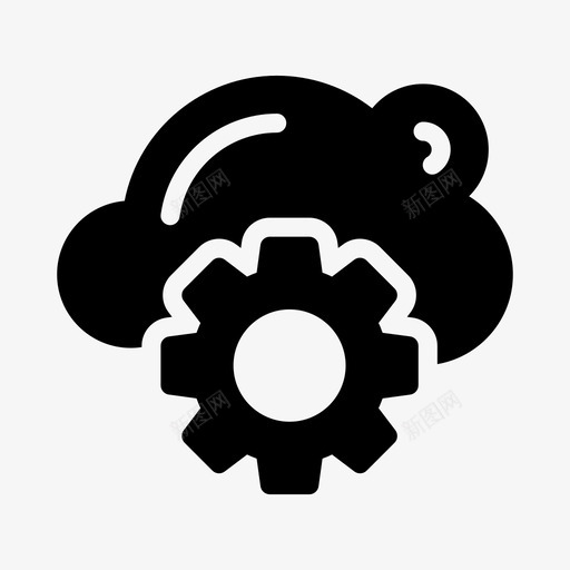 云设置配置数据库svg_新图网 https://ixintu.com 设置 配置 数据库 齿轮 项目管理 字形