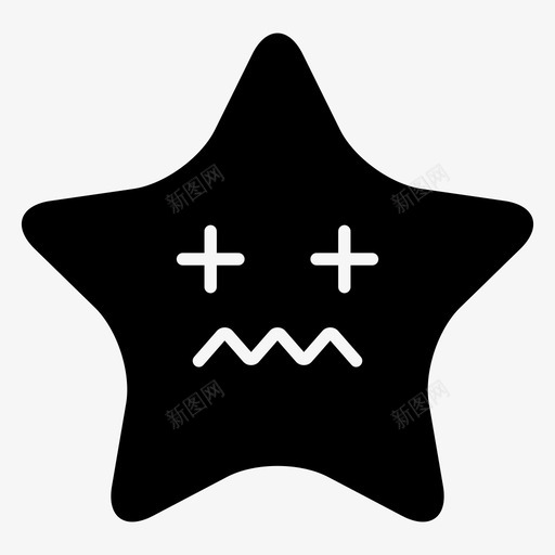 星星晕染表情符号svg_新图网 https://ixintu.com 表情 星星 符号 晕染 眨眼 实心