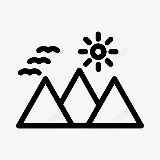 山鸟自然svg_新图网 https://ixintu.com 天气 自然 太阳 字形