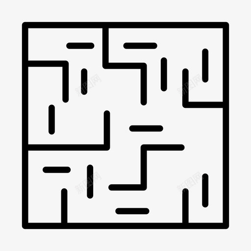 蓝图建筑地图svg_新图网 https://ixintu.com 建筑 房地产 蓝图 地图 字形