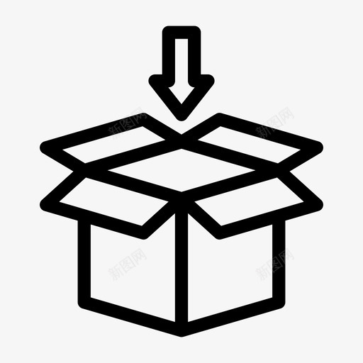 包裹箱纸箱送货svg_新图网 https://ixintu.com 包裹 箱包 纸箱 送货 包装 电子商务 字形