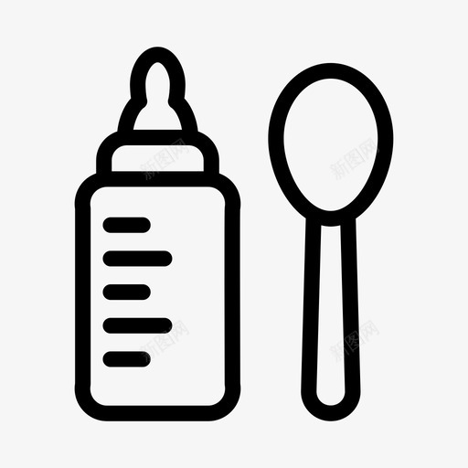 喂食勺饮料牛奶svg_新图网 https://ixintu.com 喂食 饮料 牛奶 奶水 婴儿 玩具 字形