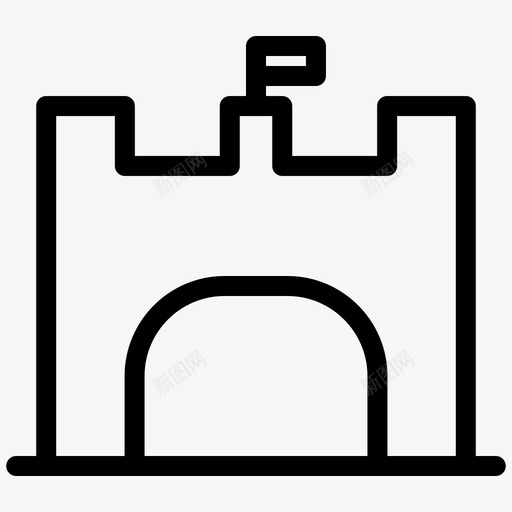 建筑城市旗帜svg_新图网 https://ixintu.com 假期 建筑 城市 旗帜 加粗 粗线