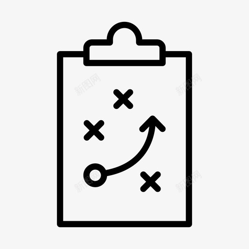 战术剪贴板计划svg_新图网 https://ixintu.com 运动 战术 剪贴板 计划 策略 字形