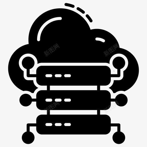 云数据存储云计算云托管svg_新图网 https://ixintu.com 存储 数据 云计算 托管 云网 网络 字形 矢量 矢量图 图标