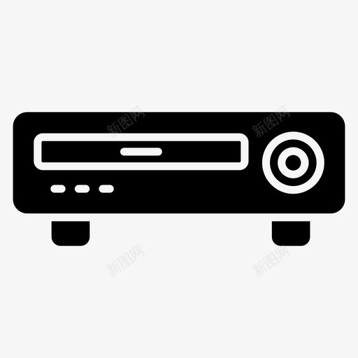 dvd播放器cdrom磁盘romsvg_新图网 https://ixintu.com 播放器 磁盘驱动器 乐器 字形 矢量 矢量图 图标
