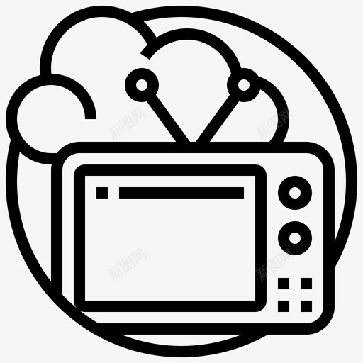 流媒体广播直播svg_新图网 https://ixintu.com 流媒体 广播 直播 媒体播放器