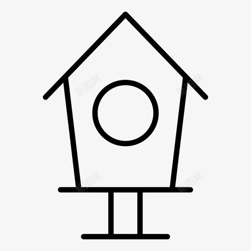 鸟舍鸟巢栖息地svg_新图网 https://ixintu.com 鸟巢 鸟舍 栖息地 筑巢 农业 矢量 矢量图 图标