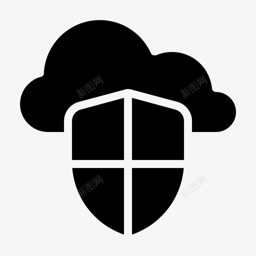 云安全数据锁svg_新图网 https://ixintu.com 安全 网页 设计开发 数据 字形