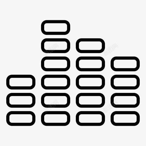 音乐栏按钮均衡器svg_新图网 https://ixintu.com 音乐 均衡器 按钮 滤波器 参数 混合 多媒体 矢量 矢量图 图标