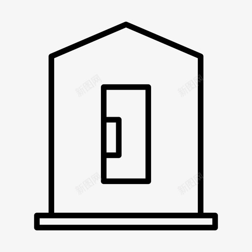 家楼门svg_新图网 https://ixintu.com 楼门 房子 屋顶 建筑
