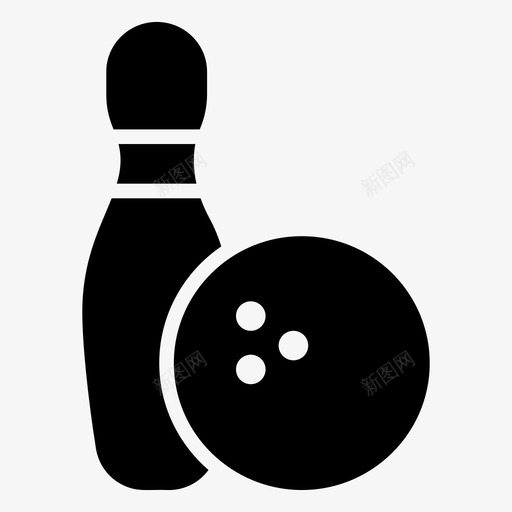 保龄球球馆球保龄球游戏svg_新图网 https://ixintu.com 保龄球 球馆 游戏 击球 九点 点球 运动 奖励 实心 矢量 矢量图