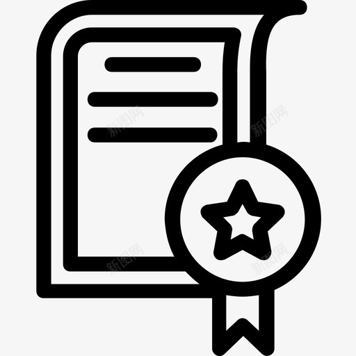 学位证书文凭svg_新图网 https://ixintu.com 证书 学位 学位证 文凭 执照 科学技术 平滑 线图 图标