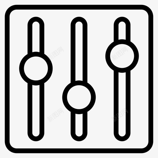 均衡器音效条音轨svg_新图网 https://ixintu.com 均衡器 音效 条音 音量 调节器 音量控制 游乐园 图标