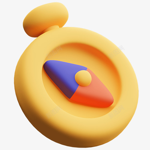 指南针3D卡通图标图png免抠素材_新图网 https://ixintu.com 指南针 卡通 图标 标图
