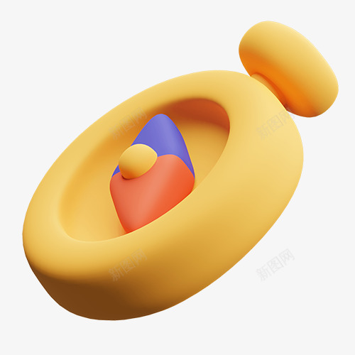 指南针3D卡通图标图png免抠素材_新图网 https://ixintu.com 指南针 卡通 图标 标图