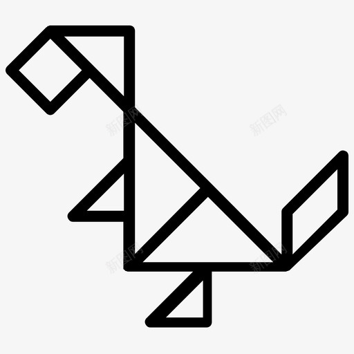 恐龙七巧板动物游戏svg_新图网 https://ixintu.com 七巧板 恐龙 动物 游戏 益智 解决方案