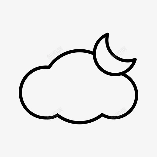 天气气候云svg_新图网 https://ixintu.com 天气 气候 月亮 乌尤
