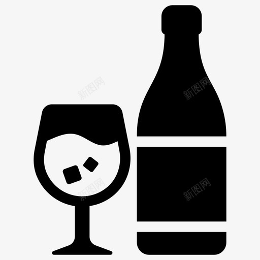 葡萄酒酒精饮料庆祝饮料svg_新图网 https://ixintu.com 饮料 酒精 葡萄酒 庆祝 香槟 食品 集合 固体 载体 图标