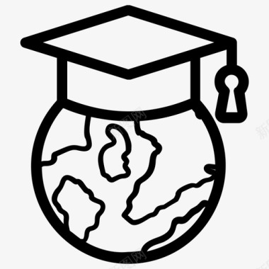 在线文凭在线学习全球教育图标