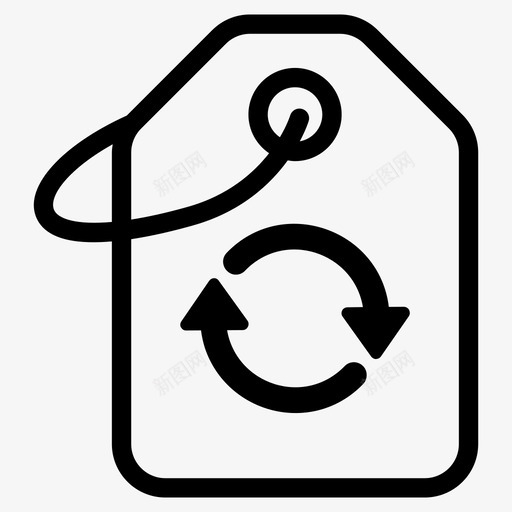 回收标签生态标签svg_新图网 https://ixintu.com 回收 标签 生态 树叶 自然生态 线图 图标 集合