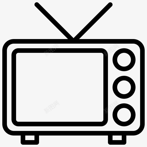 电视监视器旧电视svg_新图网 https://ixintu.com 电视 监视器