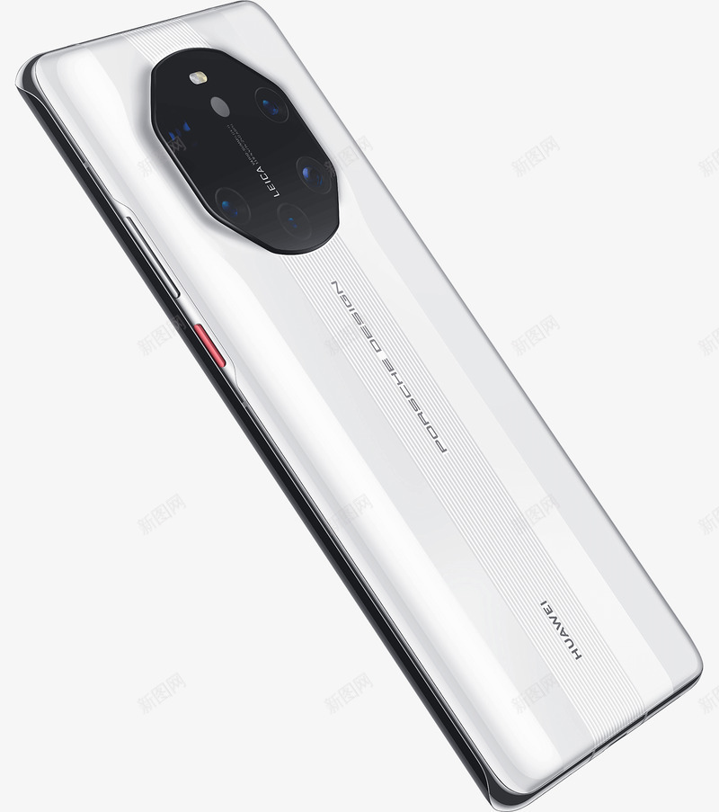 HUAWEIMate40RS保时捷设计陶瓷白背面png免抠素材_新图网 https://ixintu.com 保时捷 设计 陶瓷 白背面 背面